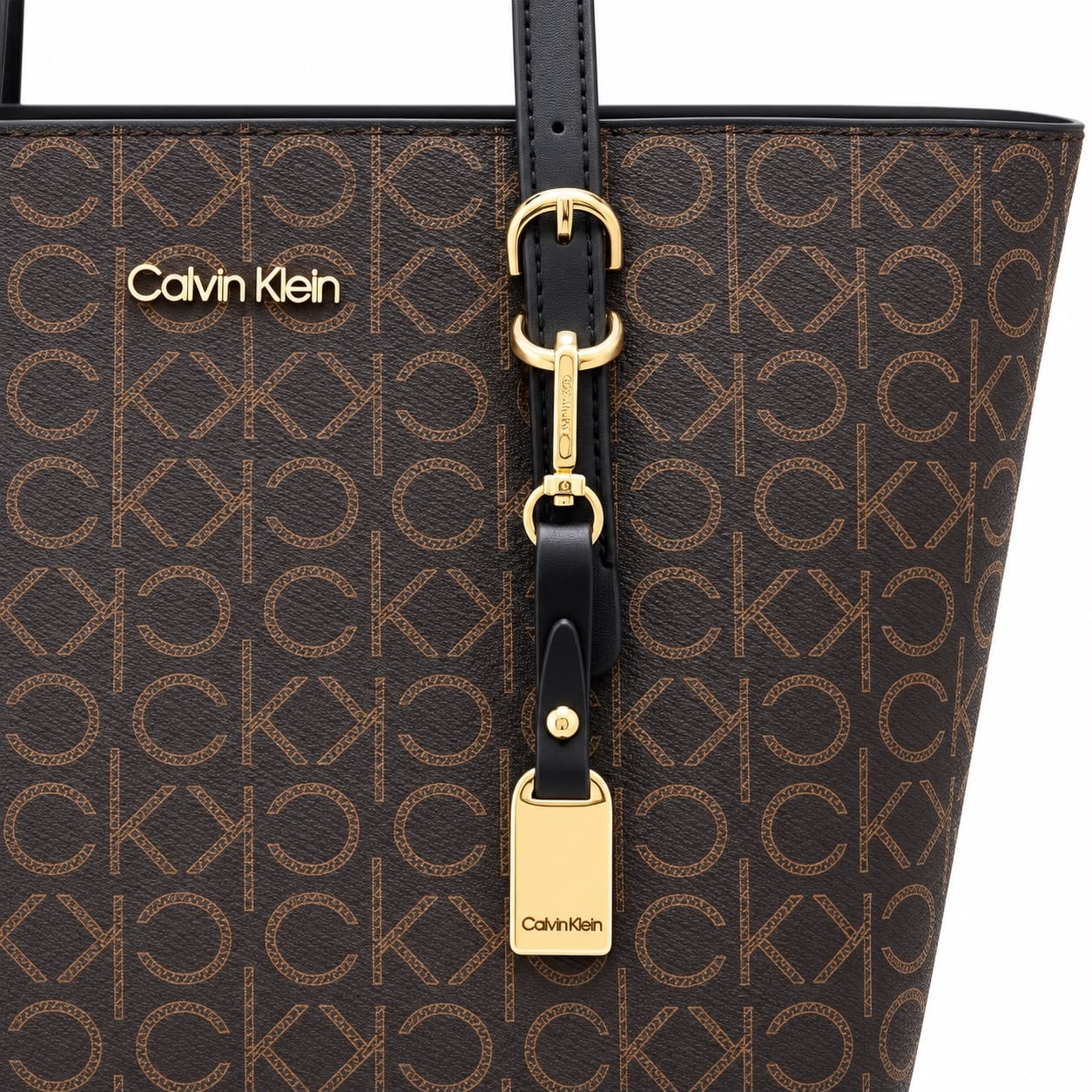 CALVIN KLEIN GABRIANNA MONOGRAM TOTE MARRÓN - 2