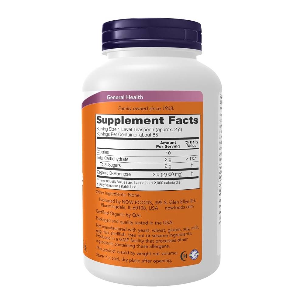 NOW D-MANNOSE PURE POWDER 170GR - 2