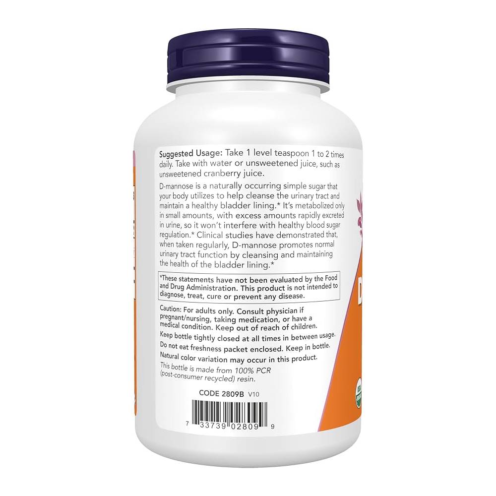 NOW D-MANNOSE PURE POWDER 170GR - 3