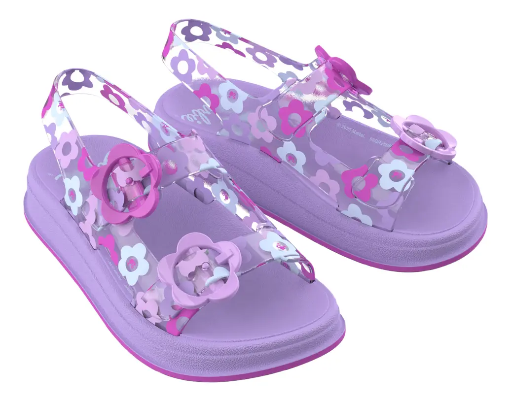 SANDALIAS MATTEL BARBIE NIÑA CASUAL FLOREADO LILA 2BGV750 - 1