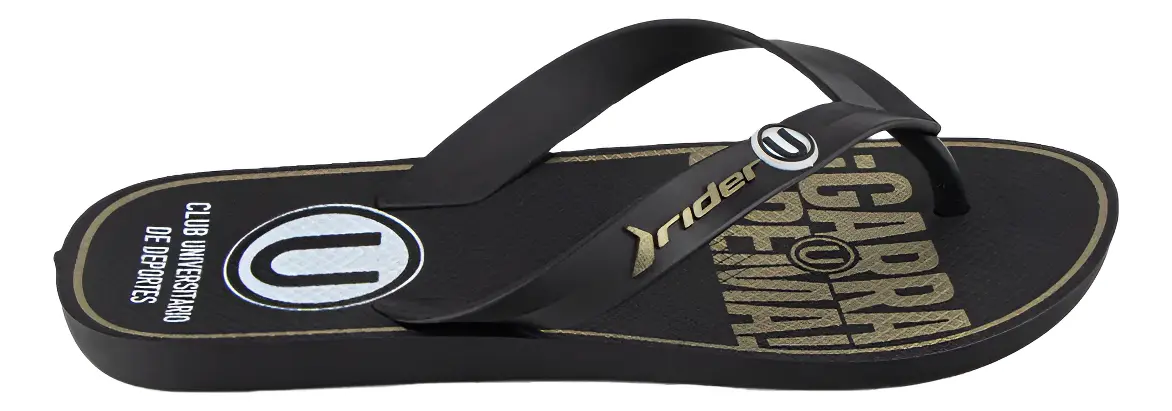 SANDALIAS RIDER FLIP FLOP NEGRO CASUAL DE LA U HOMBRE - 1