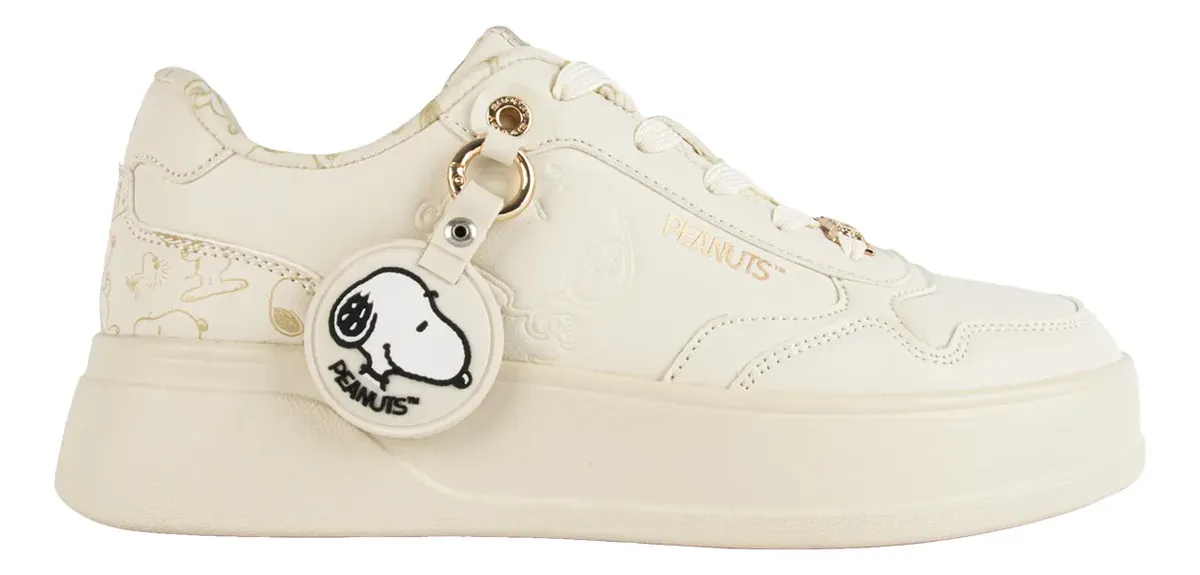 ZAPATILLAS CASUALES BEIGE SNOOPY MUJER 2FY04600001 - 1