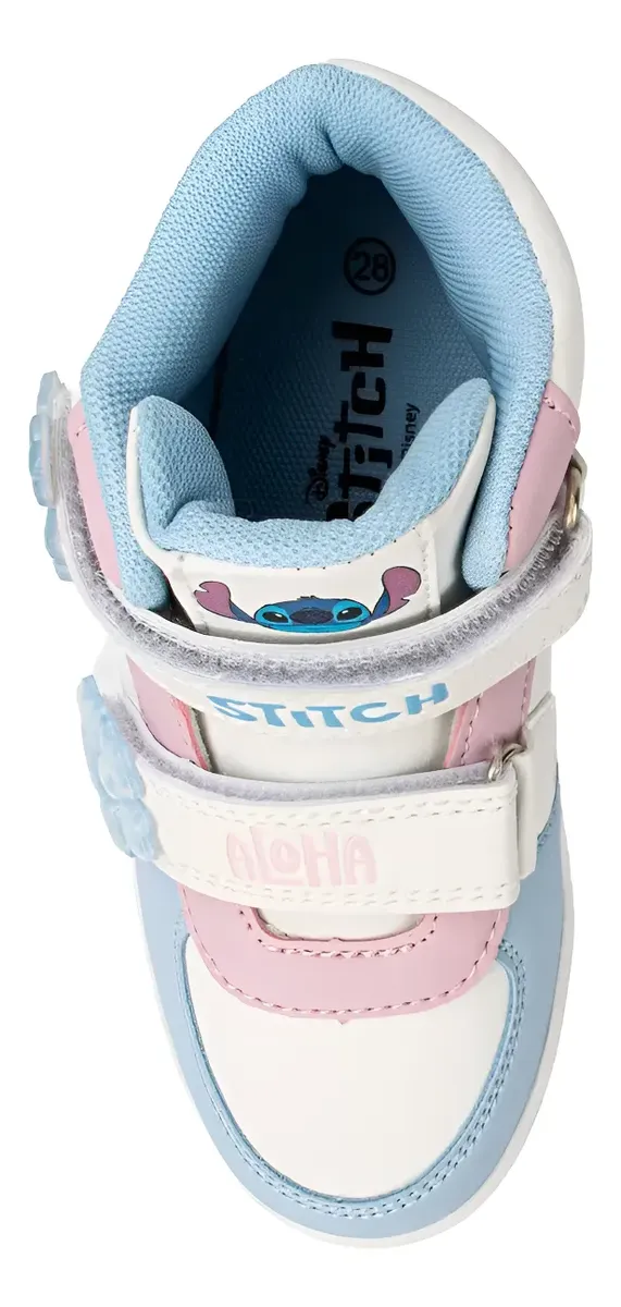 ZAPATILLAS BOTÍN NIÑA CASUAL STITCH CELESTE 2STC0260001 CON LUCES - 4