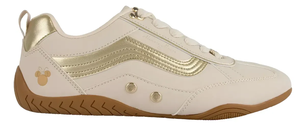 ZAPATILLAS DISNEY MINNIE CASUAL MUJER CUERO BEIGE 2NY1030000 - 1