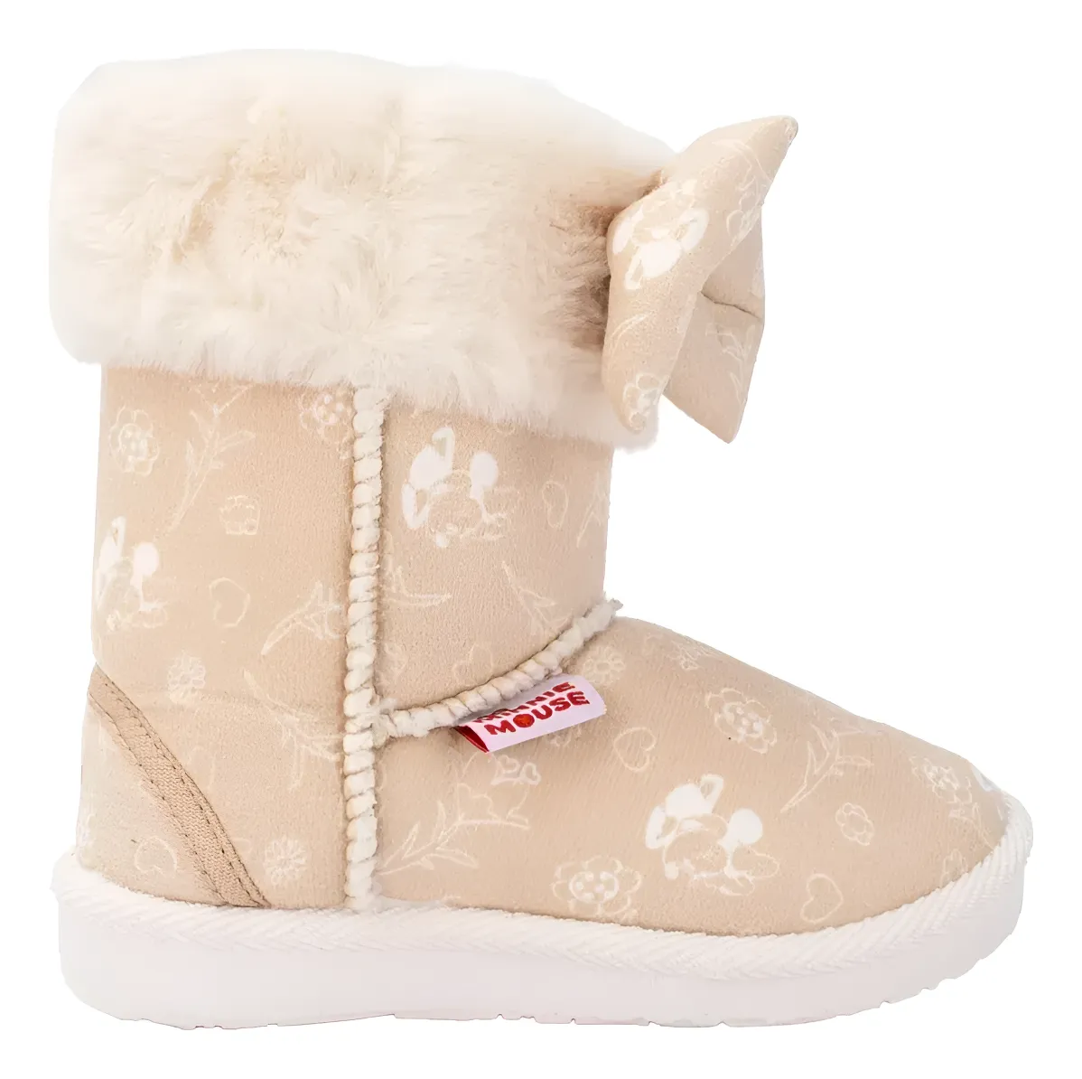 ZAPATILLAS BOTÍN MINNIE MOUSE NIÑAS BEIGE CASUAL 2MN11190001 - 1