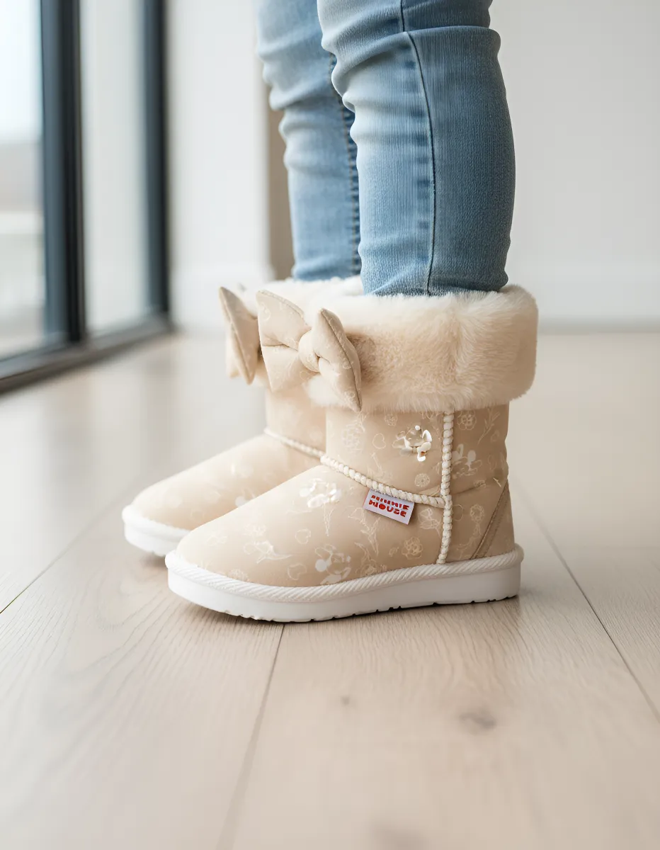 ZAPATILLAS BOTÍN MINNIE MOUSE NIÑAS BEIGE CASUAL 2MN11190001 - 2