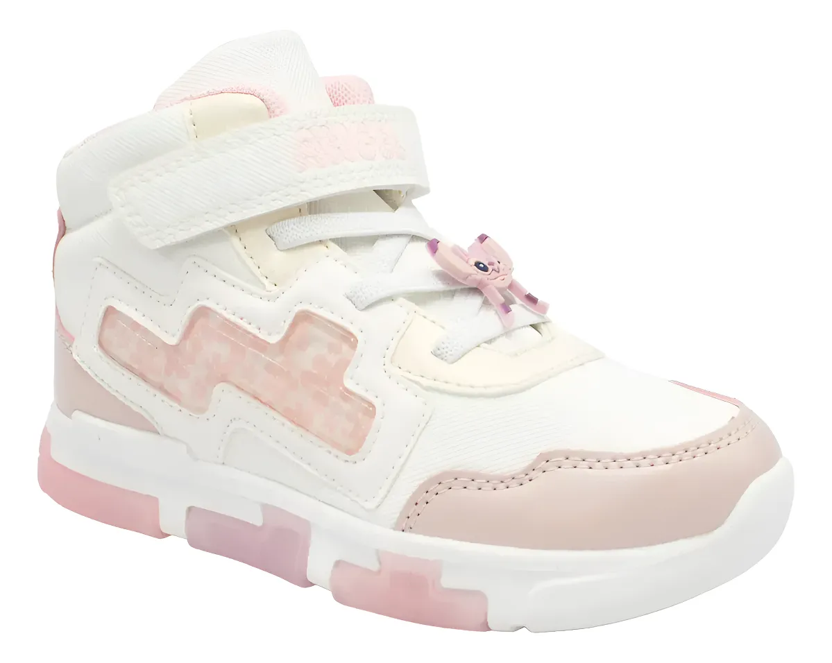 ZAPATILLAS BOTÍN NIÑA CASUAL STITCH BLANCO ROSA 2STC0640002 - 1
