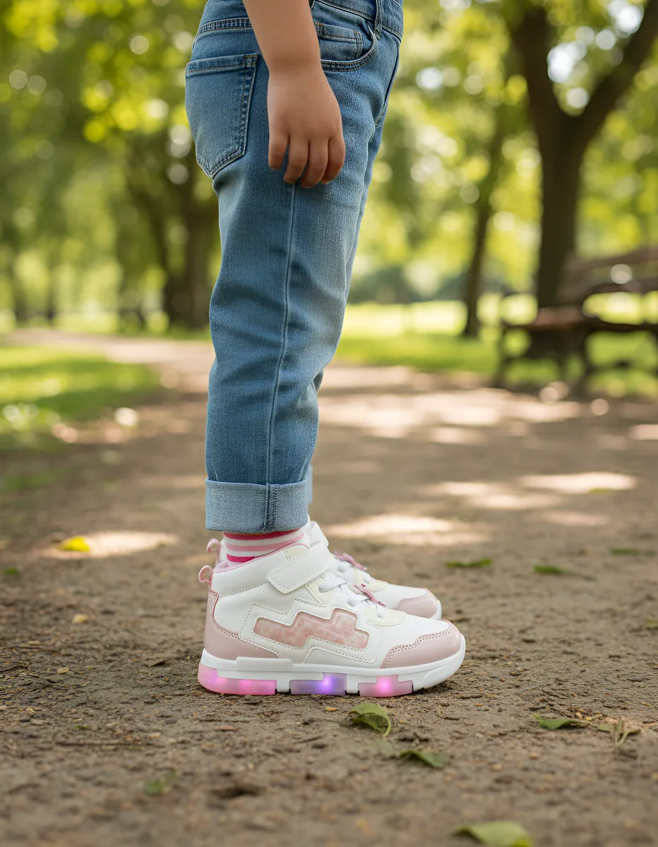 ZAPATILLAS BOTÍN NIÑA CASUAL STITCH BLANCO ROSA 2STC0640002 - 3