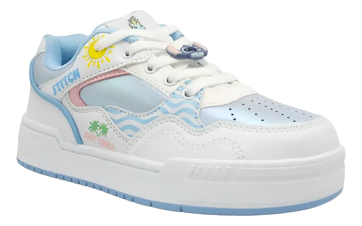 ZAPATILLAS STITCH NIÑA CASUAL BLANCO CELESTE 2STC0620001 - 1
