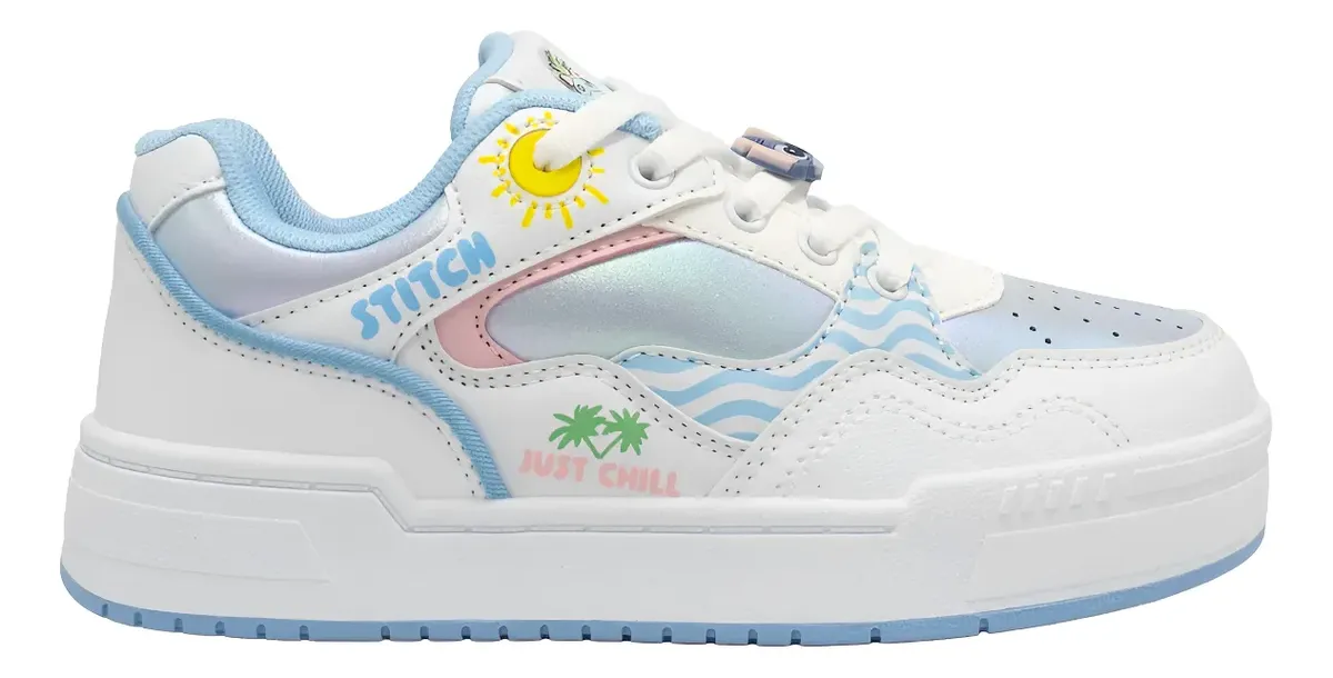ZAPATILLAS STITCH NIÑA CASUAL BLANCO CELESTE 2STC0620001 - 3