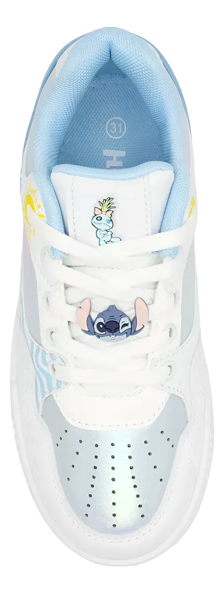ZAPATILLAS STITCH NIÑA CASUAL BLANCO CELESTE 2STC0620001 - 4