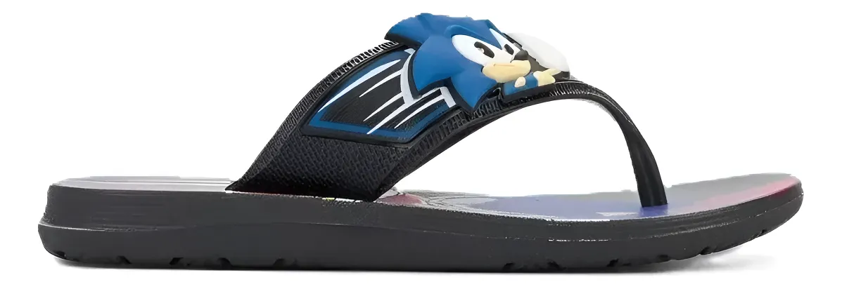 SANDALIAS FLIP FLOP SONIC CASUAL NEGRO PARA NIÑOS 2SOB2900003 - 1