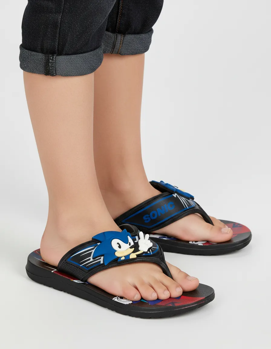 SANDALIAS FLIP FLOP SONIC CASUAL NEGRO PARA NIÑOS 2SOB2900003 - 2