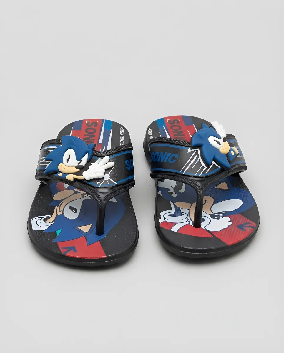 SANDALIAS FLIP FLOP SONIC CASUAL NEGRO PARA NIÑOS 2SOB2900003 - 3