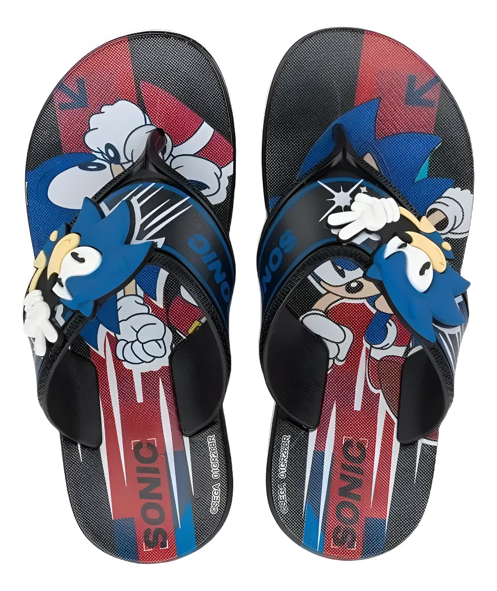 SANDALIAS FLIP FLOP SONIC CASUAL NEGRO PARA NIÑOS 2SOB2900003 - 5