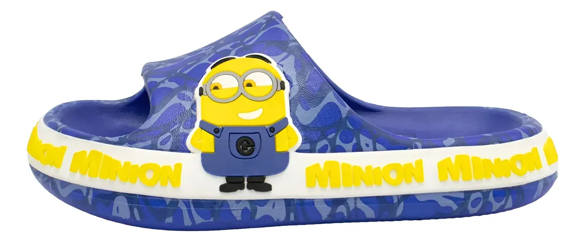 SANDALIAS SLAP CASUAL MINIONS AZUL PARA NIÑOS 2MI06100001 - 1
