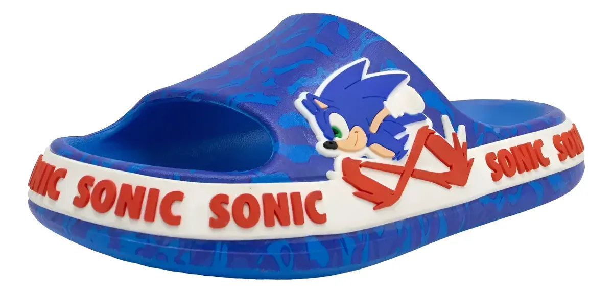 SANDALIAS SLAP CASUAL SONIC AZUL PARA NIÑOS 2SO05200001 - 3
