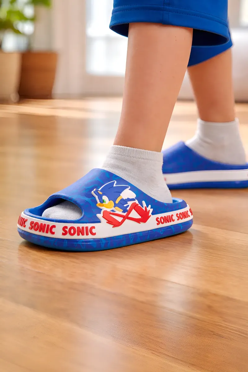 SANDALIAS SLAP CASUAL SONIC AZUL PARA NIÑOS 2SO05200001 - 4
