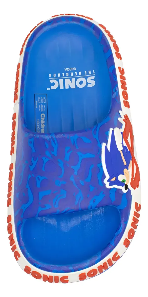 SANDALIAS SLAP CASUAL SONIC AZUL PARA NIÑOS 2SO05200001 - 5