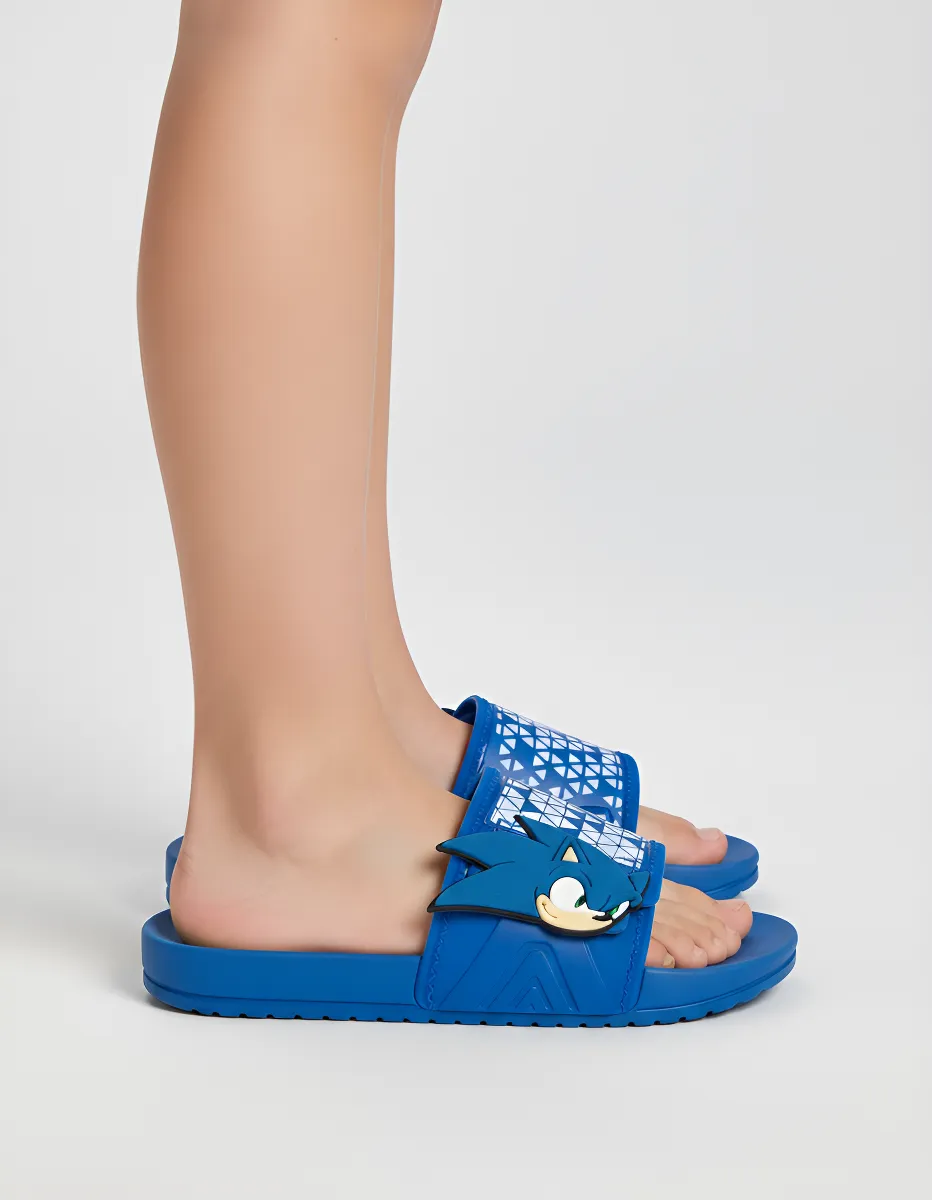 SANDALIAS CASUAL SONIC AZUL SLIDER NIÑO 2SOA2500003 - 4