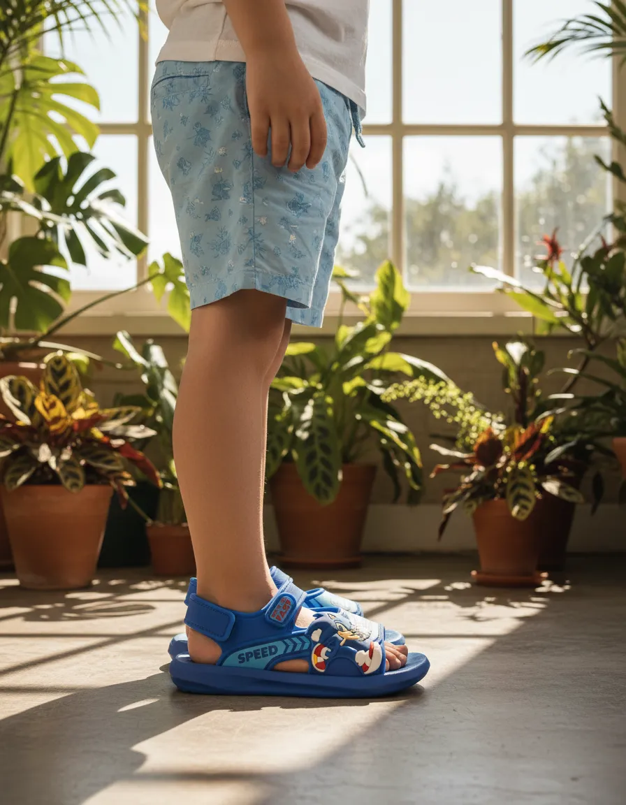 SANDALIAS CASUAL SONIC AZUL CLARO NIÑO 2SOA5300001 - 3