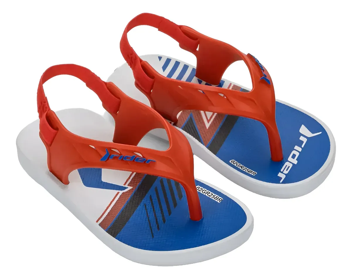 SANDALIAS PARA NIÑOS RIDER CASUAL BLANCO/AZUL 2RDI1000006 - 2