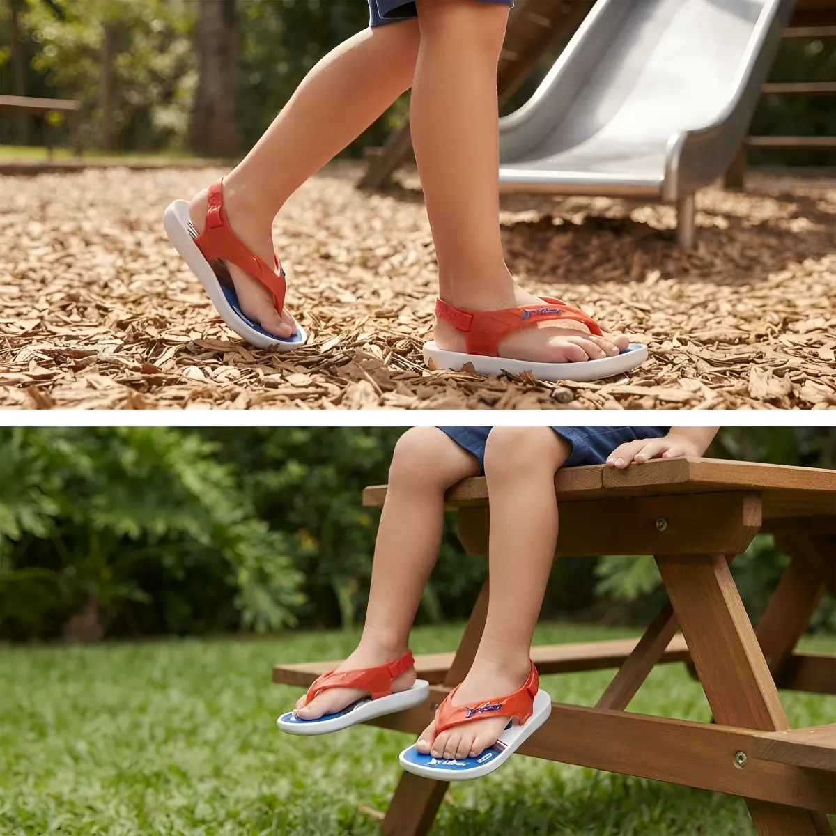 SANDALIAS PARA NIÑOS RIDER CASUAL BLANCO/AZUL 2RDI1000006 - 4