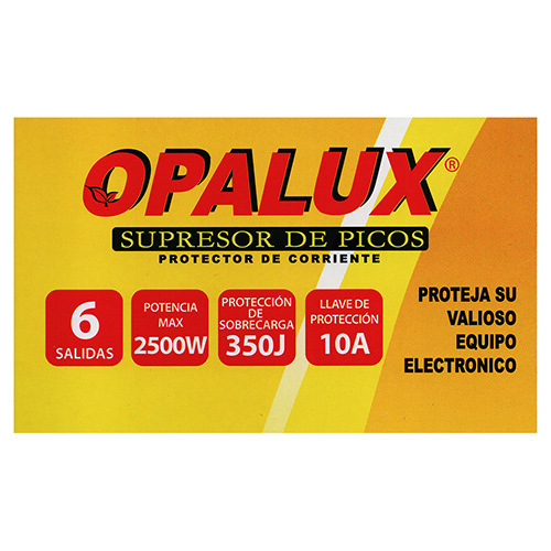 EXTENSION SUPRESOR DE PICOS 6 SALIDAS INDEPENDIENTES - OPALUX - 3