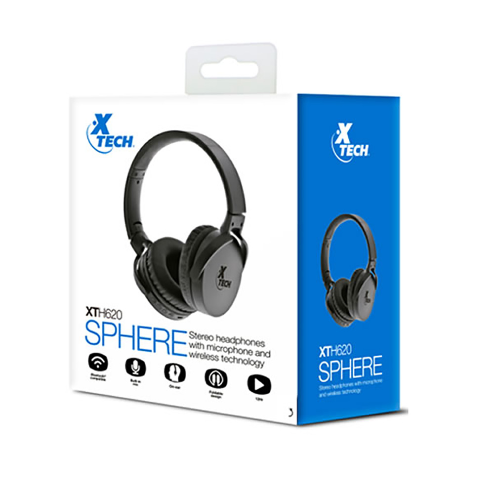 AURICULARES INALÁMBRICOS XTECH SPHERE XTH-620  BLUETOOTH CON MICROFONO - 1