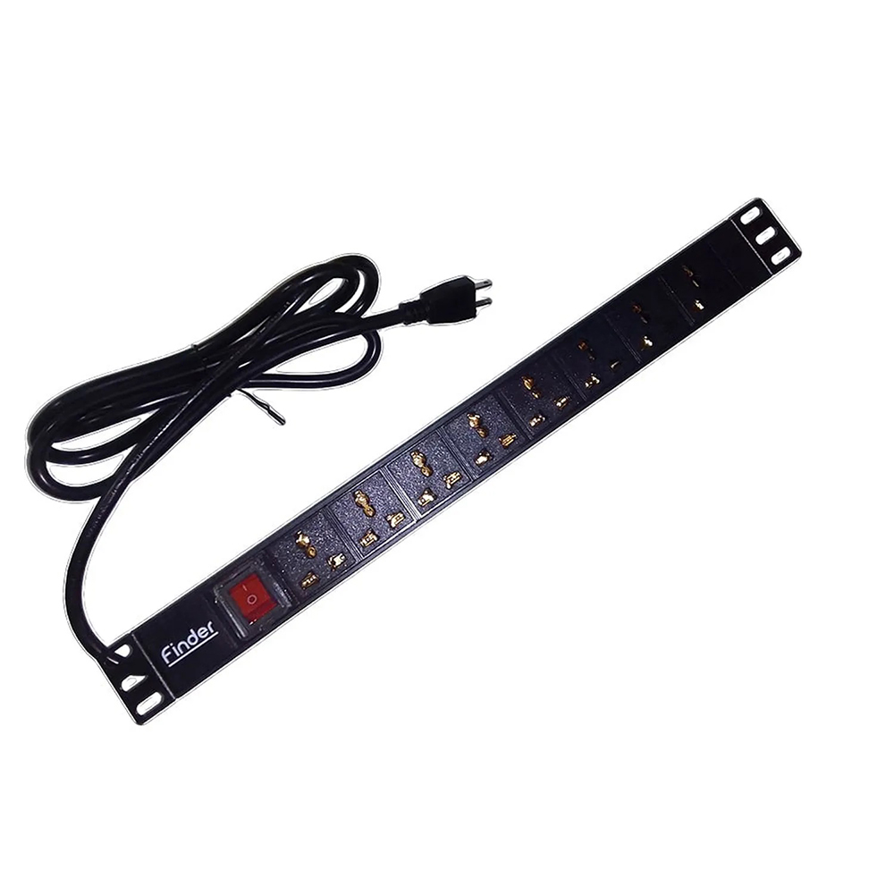 PDU SUPRESOR DE PICOS 8 TOMAS - REGLETA PARA RACK METAL- CORDON 1.8 METROS - 1