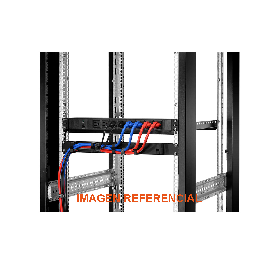 PDU SUPRESOR DE PICOS 8 TOMAS - REGLETA PARA RACK METAL- CORDON 1.8 METROS - 2