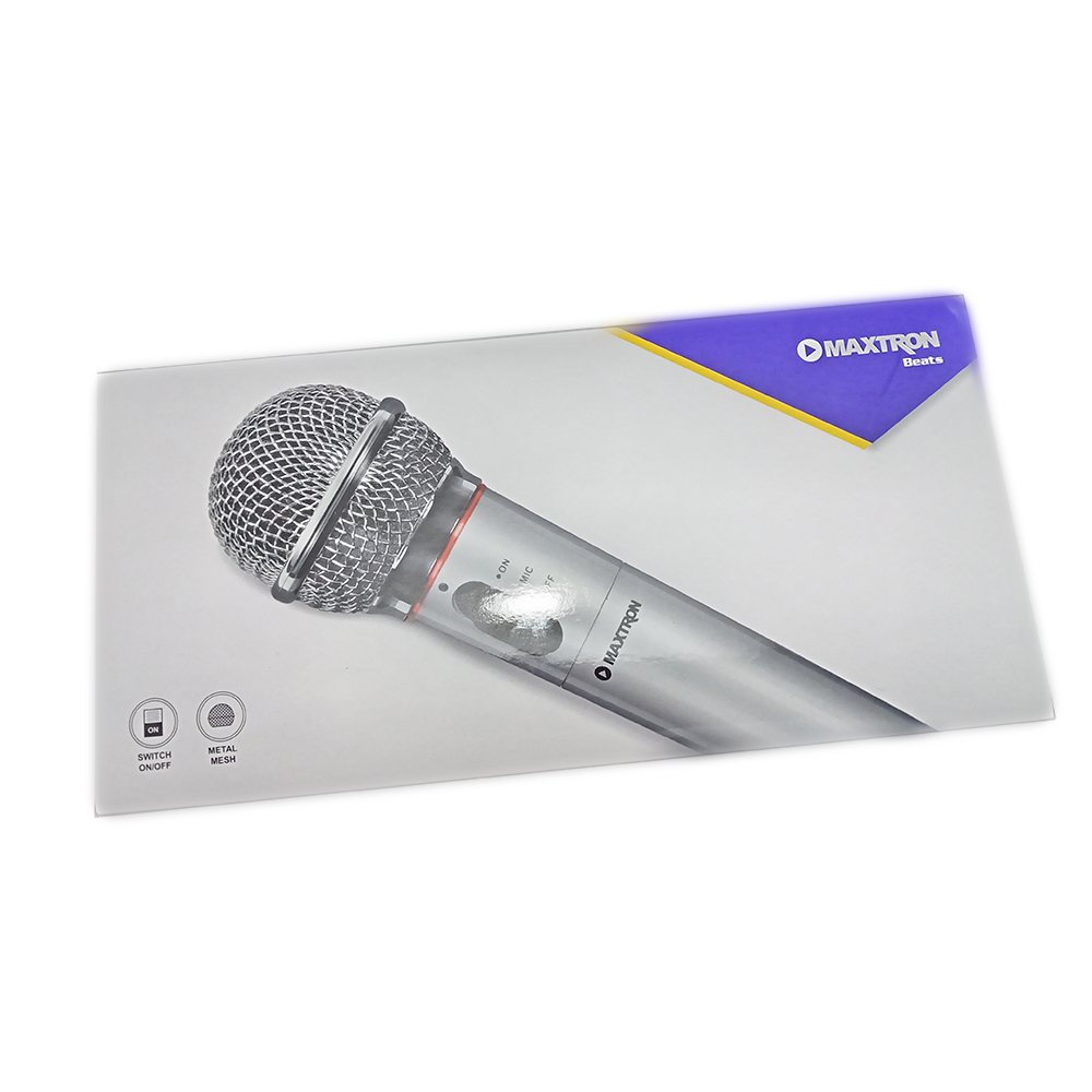MICROFONO INALAMBRICO + CABLE PARA KARAOKE EN CASA 2 EN 1 - MAXTRON - 6