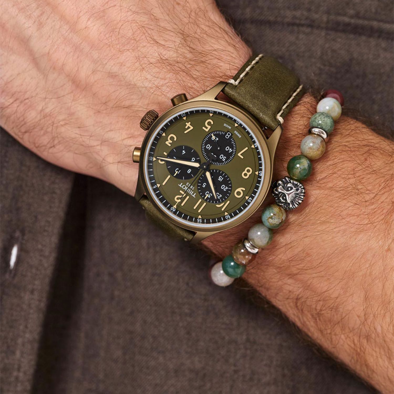 RELOJ TISSOT T-SPORT CHRONO XL KHAKI 45MM - 5