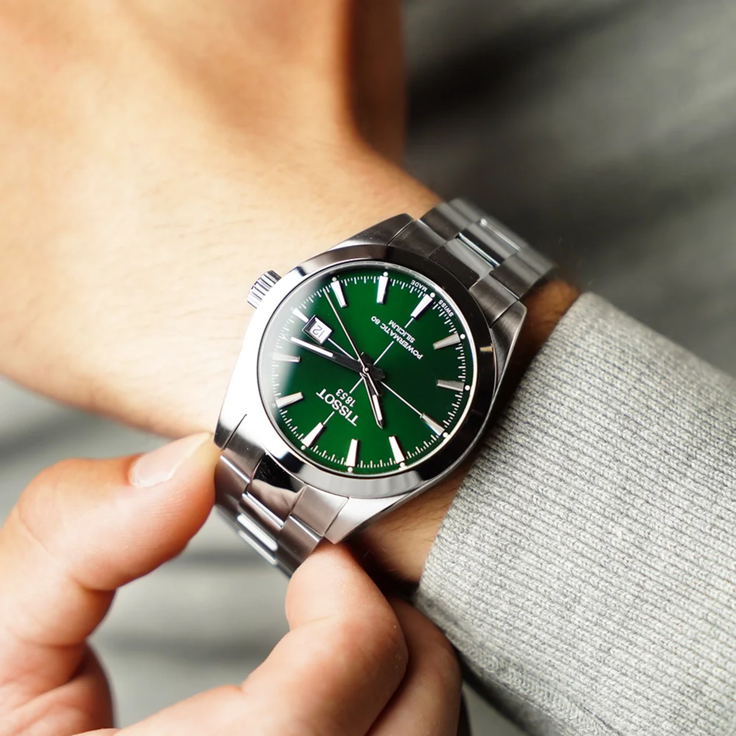 TISSOT GENTLEMAN POWERMATIC 80 SILICIUM GREEN 40MM - 5