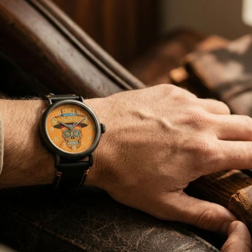 RELOJ TIMEX STANDARD DIA DE MUERTOS ORANGE 40MM - 7