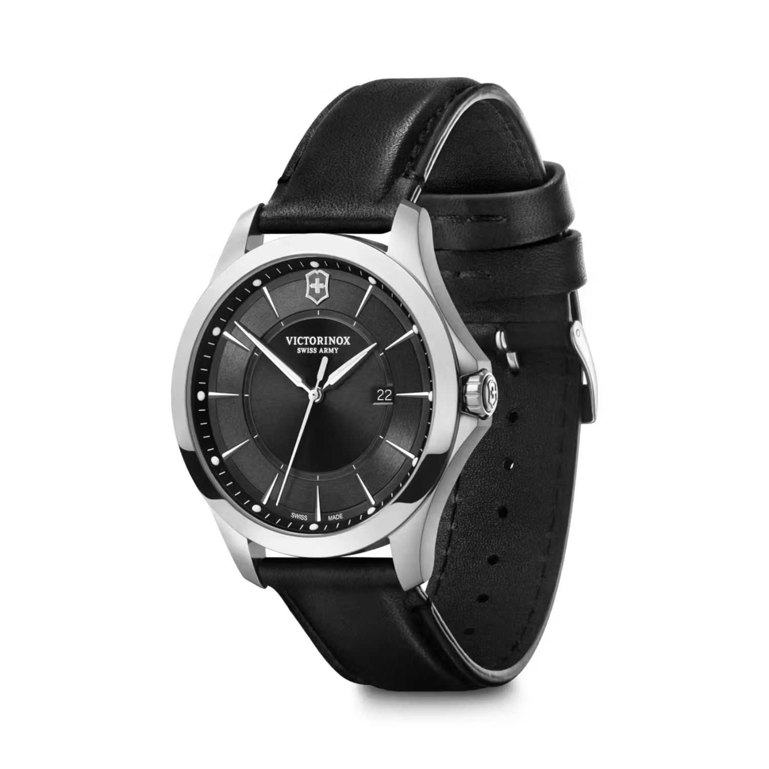 VICTORINOX ALLIANCE BLACK LEATHER 40MM - 2
