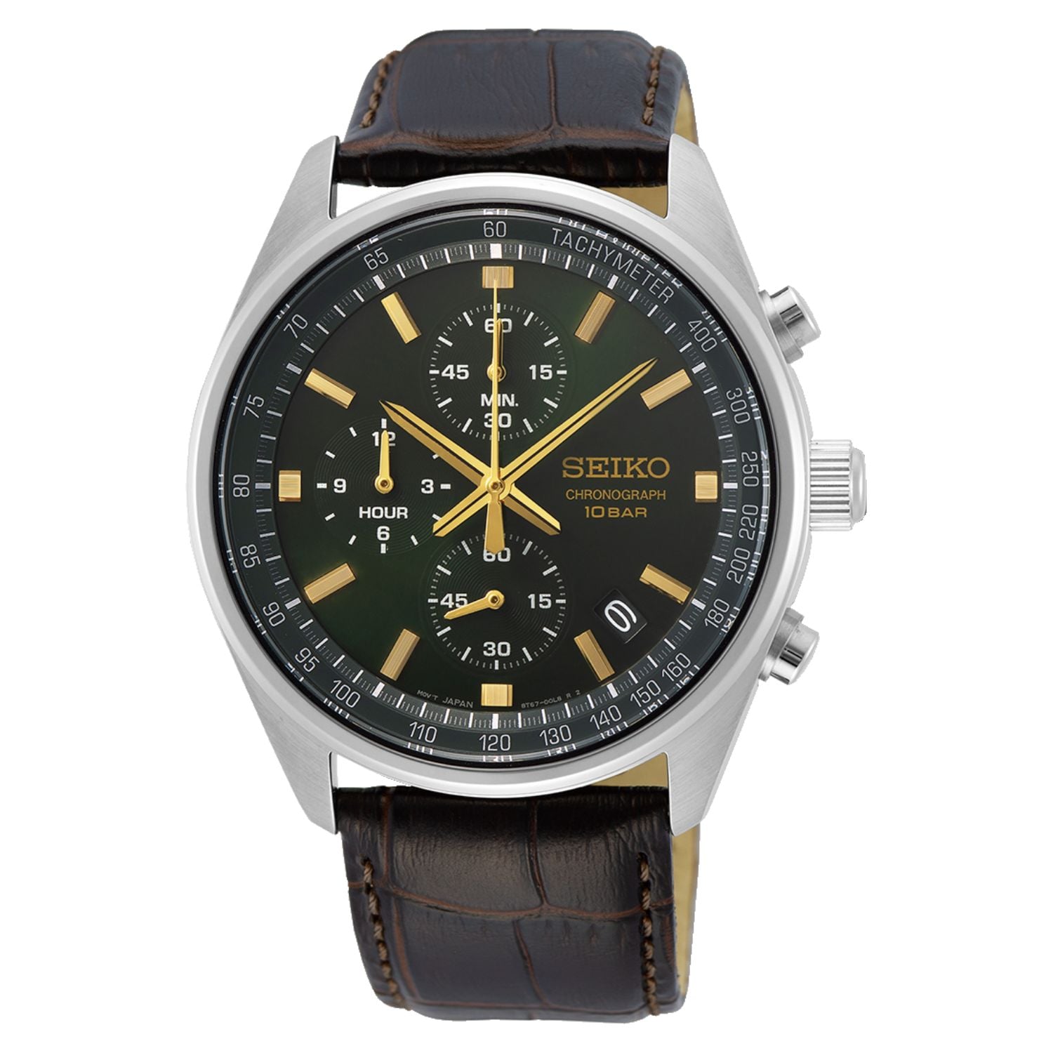 SEIKO CHRONO QUARTZ GREEN SSB385 41MM - 1
