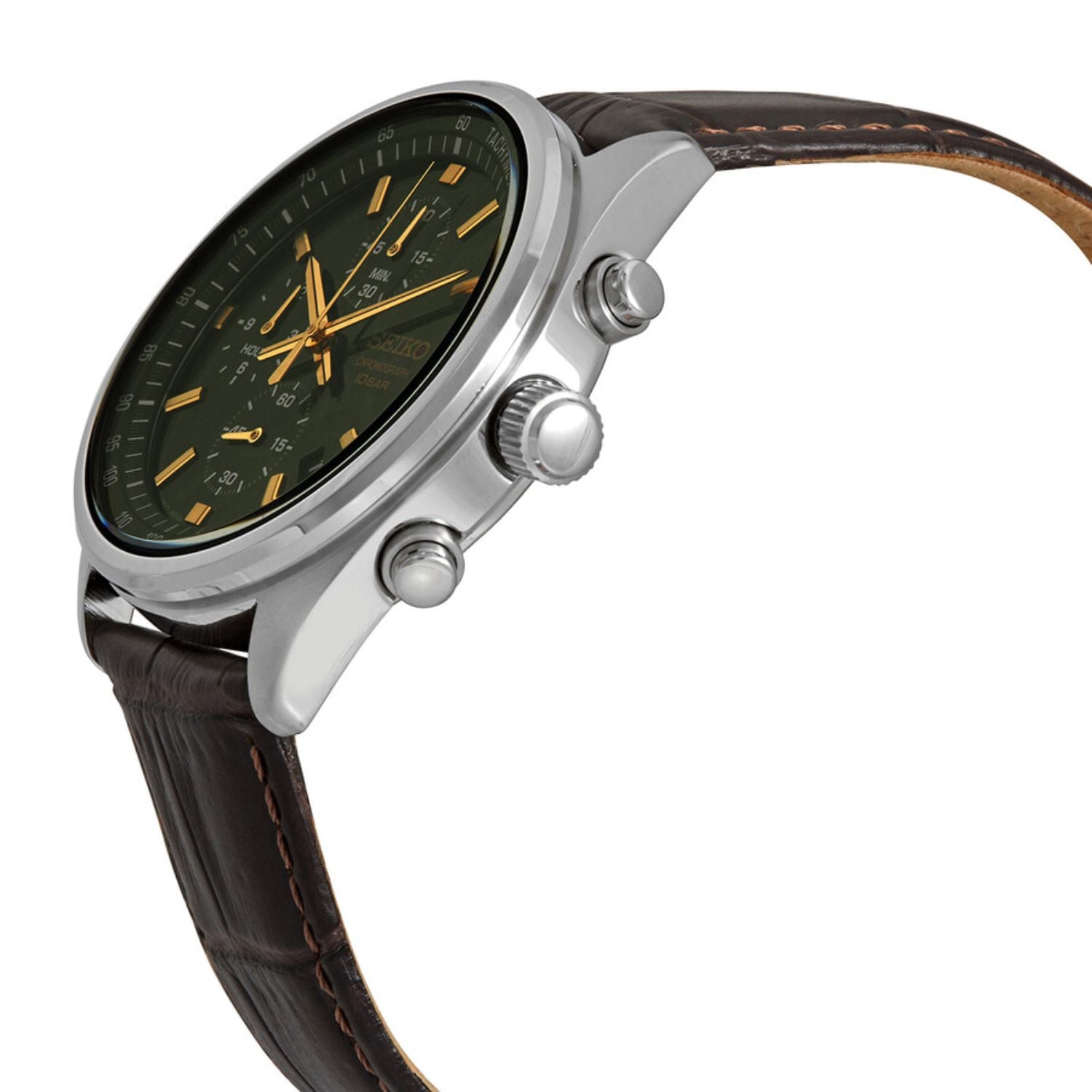 SEIKO CHRONO QUARTZ GREEN SSB385 41MM - 2