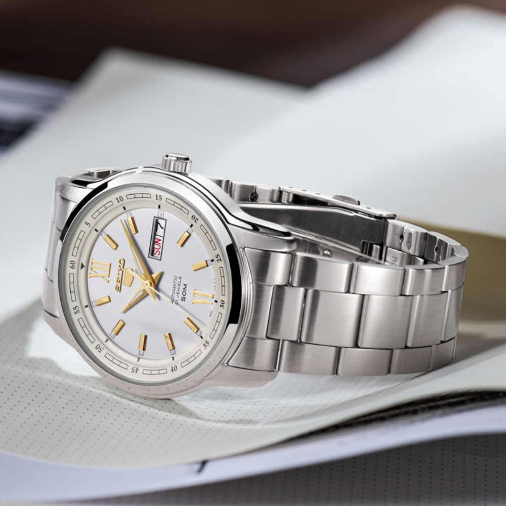 RELOJ SEIKO 5 AUTOMATIC WHITE SNKP15K1 42MM - 5