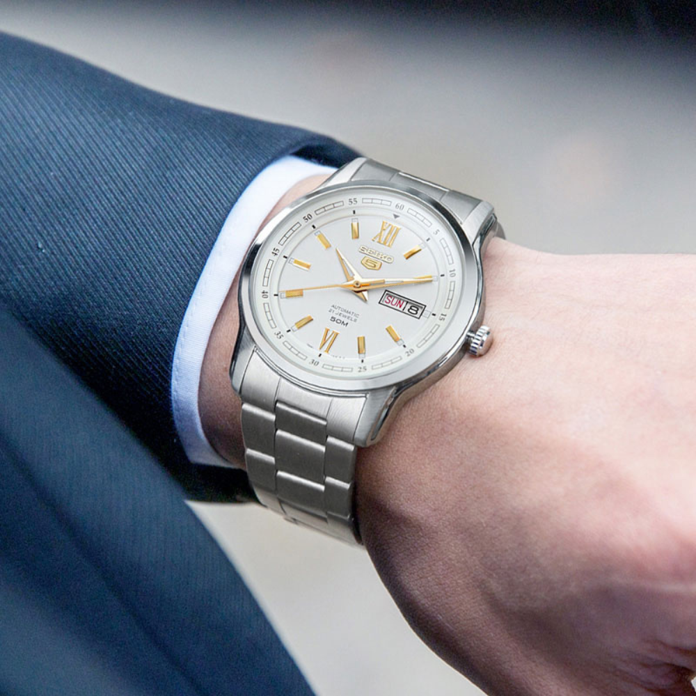 RELOJ SEIKO 5 AUTOMATIC WHITE SNKP15K1 42MM - 6