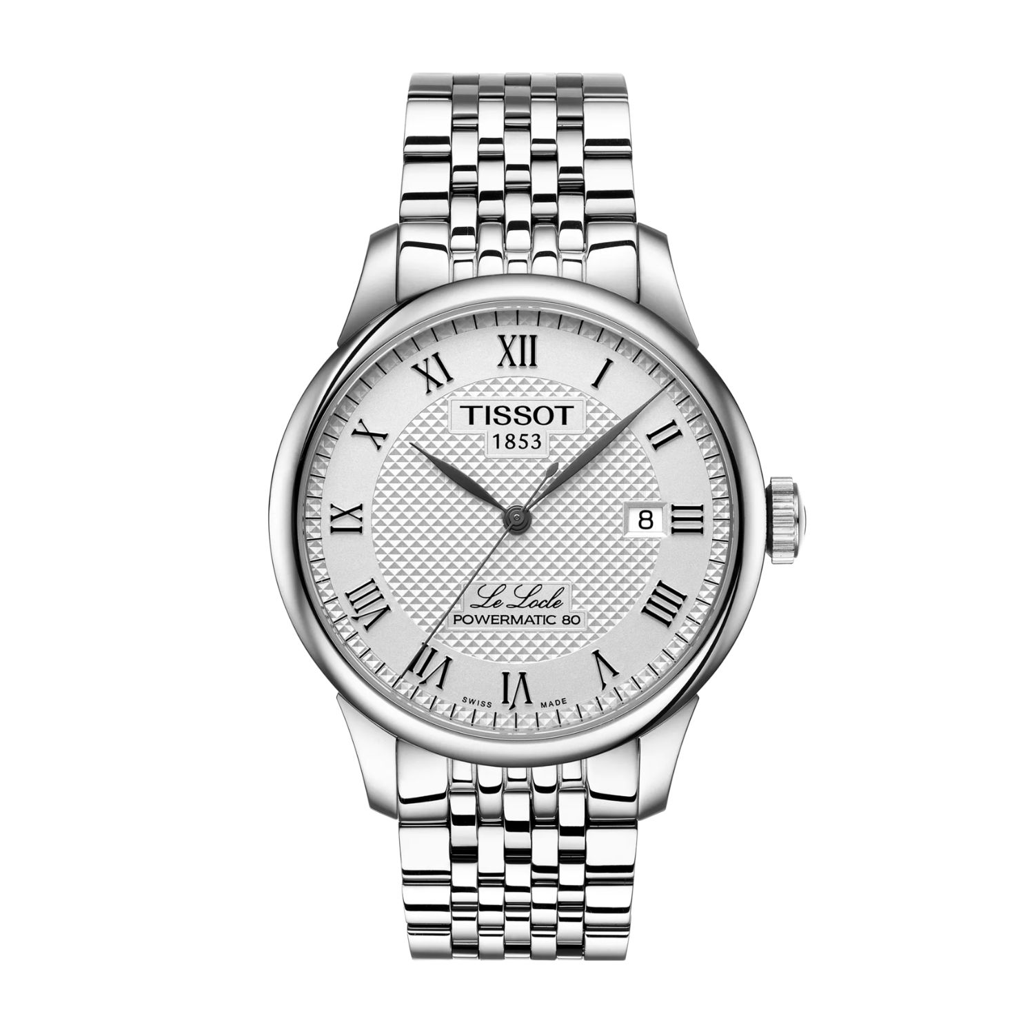 RELOJ TISSOT LE LOCLE POWERMATIC 80 WHITE BRACELET 39MM - 1