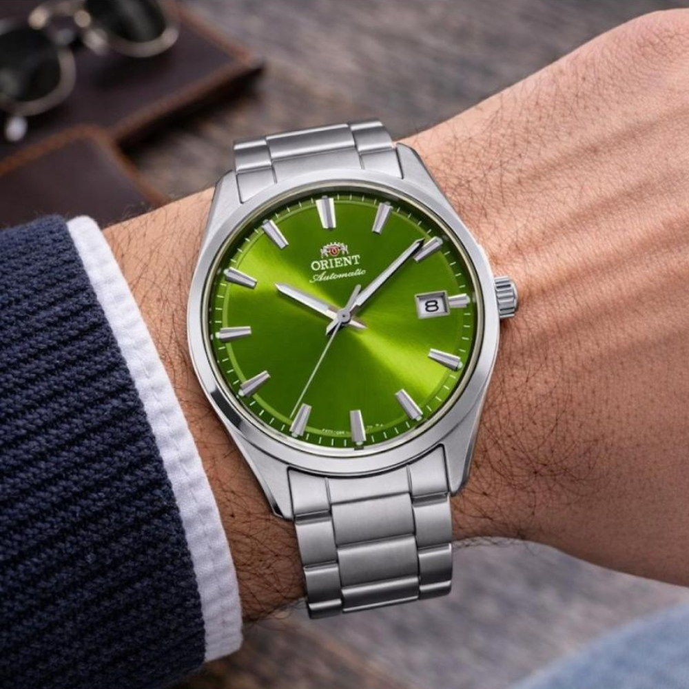 RELOJ ORIENT CLASSIC STRETTO DATE GREEN 38.5MM - 6