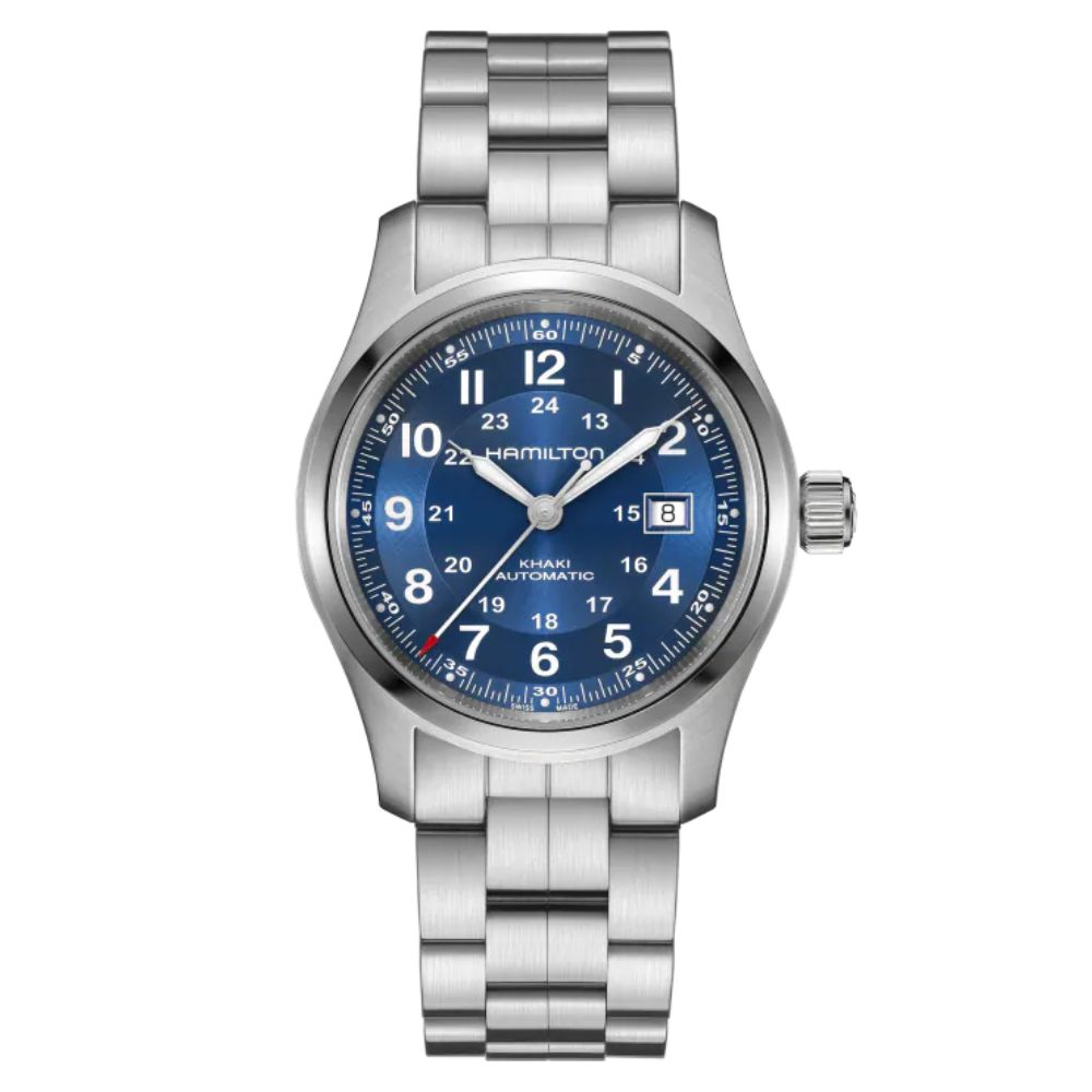 RELOJ HAMILTON KHAKI FIELD AUTO BLUE 42MM - 1