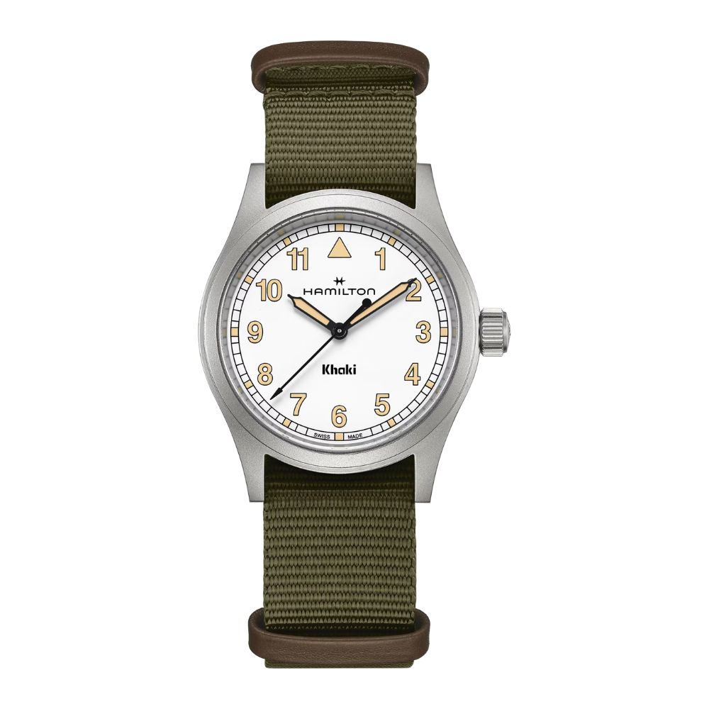RELOJ HAMILTON KHAKI FIELD QUARTZ WHITE NYLON 38MM - 1