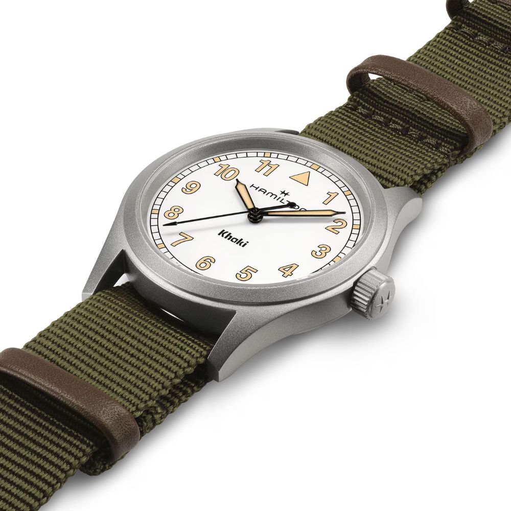 RELOJ HAMILTON KHAKI FIELD QUARTZ WHITE NYLON 38MM - 2