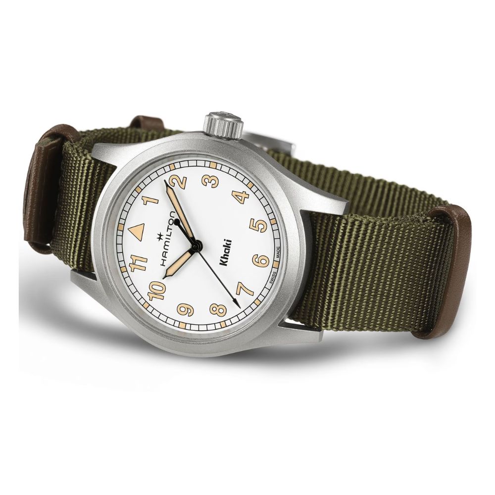 RELOJ HAMILTON KHAKI FIELD QUARTZ WHITE NYLON 38MM - 3