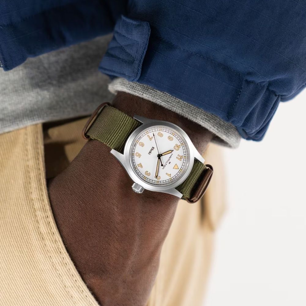 RELOJ HAMILTON KHAKI FIELD QUARTZ WHITE NYLON 38MM - 5