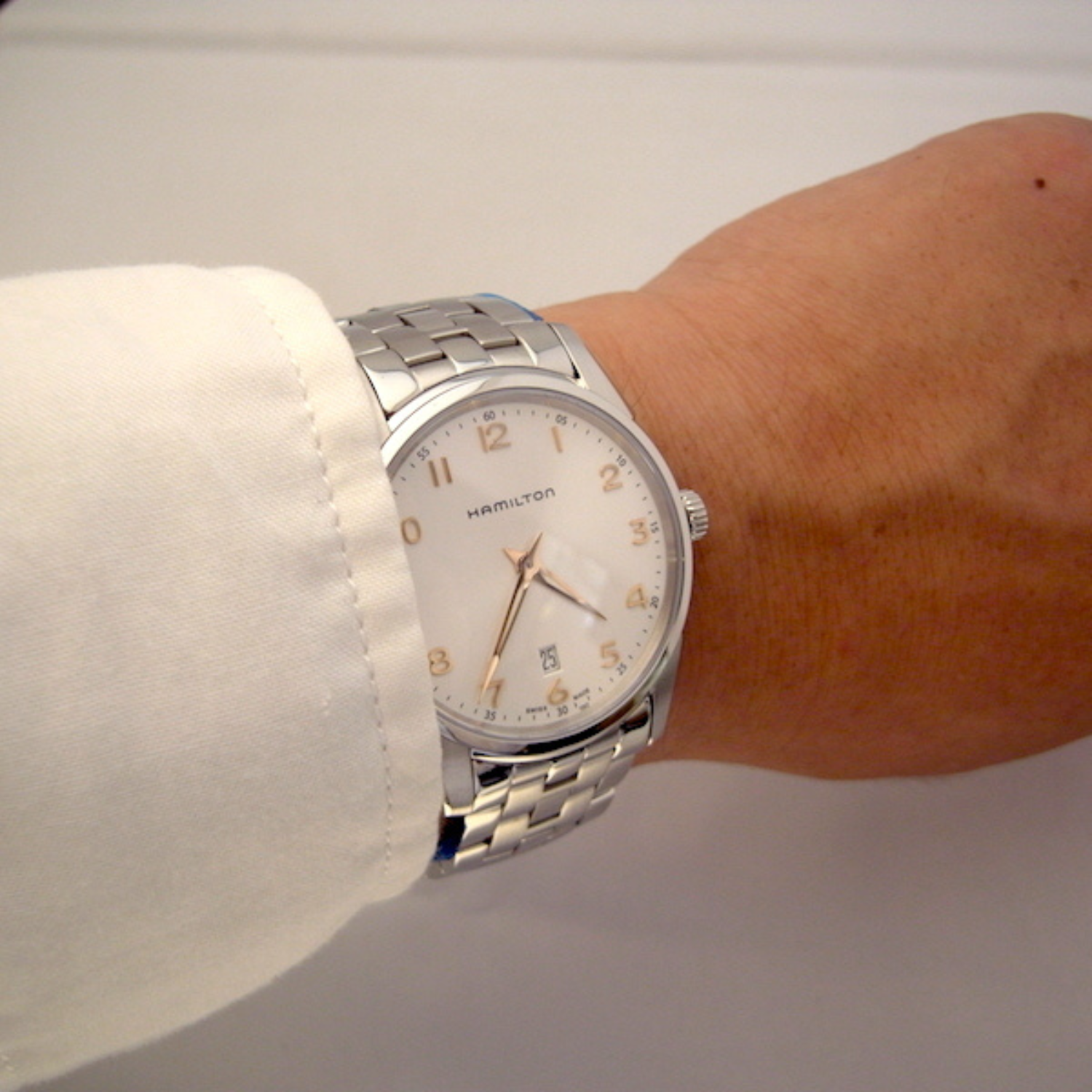 RELOJ HAMILTON JAZZMASTER THINLINE SILVER 42MM - 3