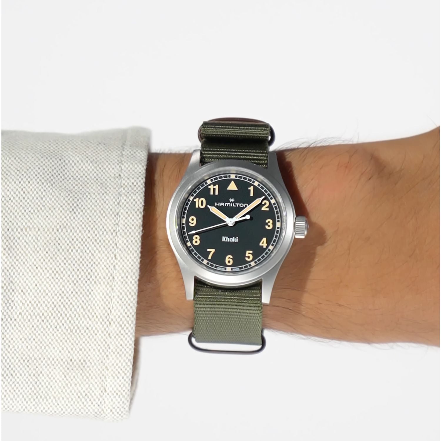 RELOJ HAMILTON KHAKI FIELD QUARTZ BLACK NYLON 38MM - 2