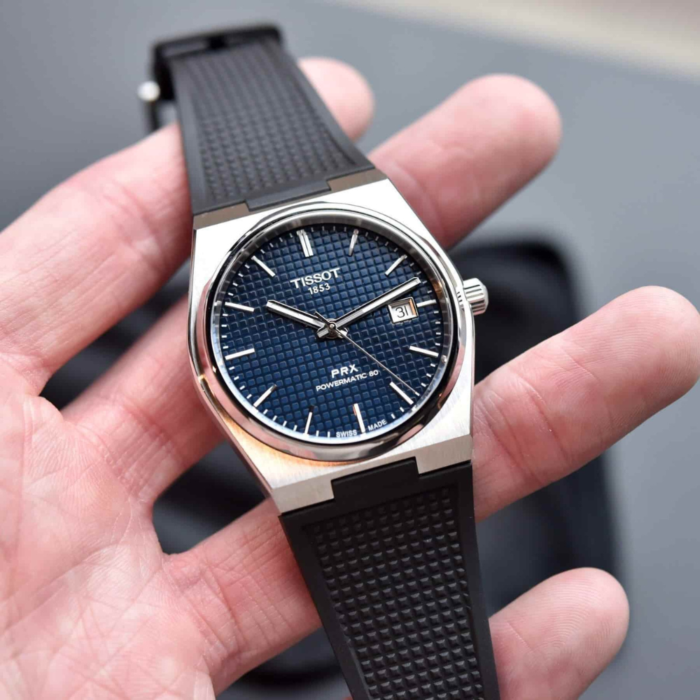 RELOJ TISSOT PRX POWERMATIC 80 BLUE RUBBER 40MM - 6